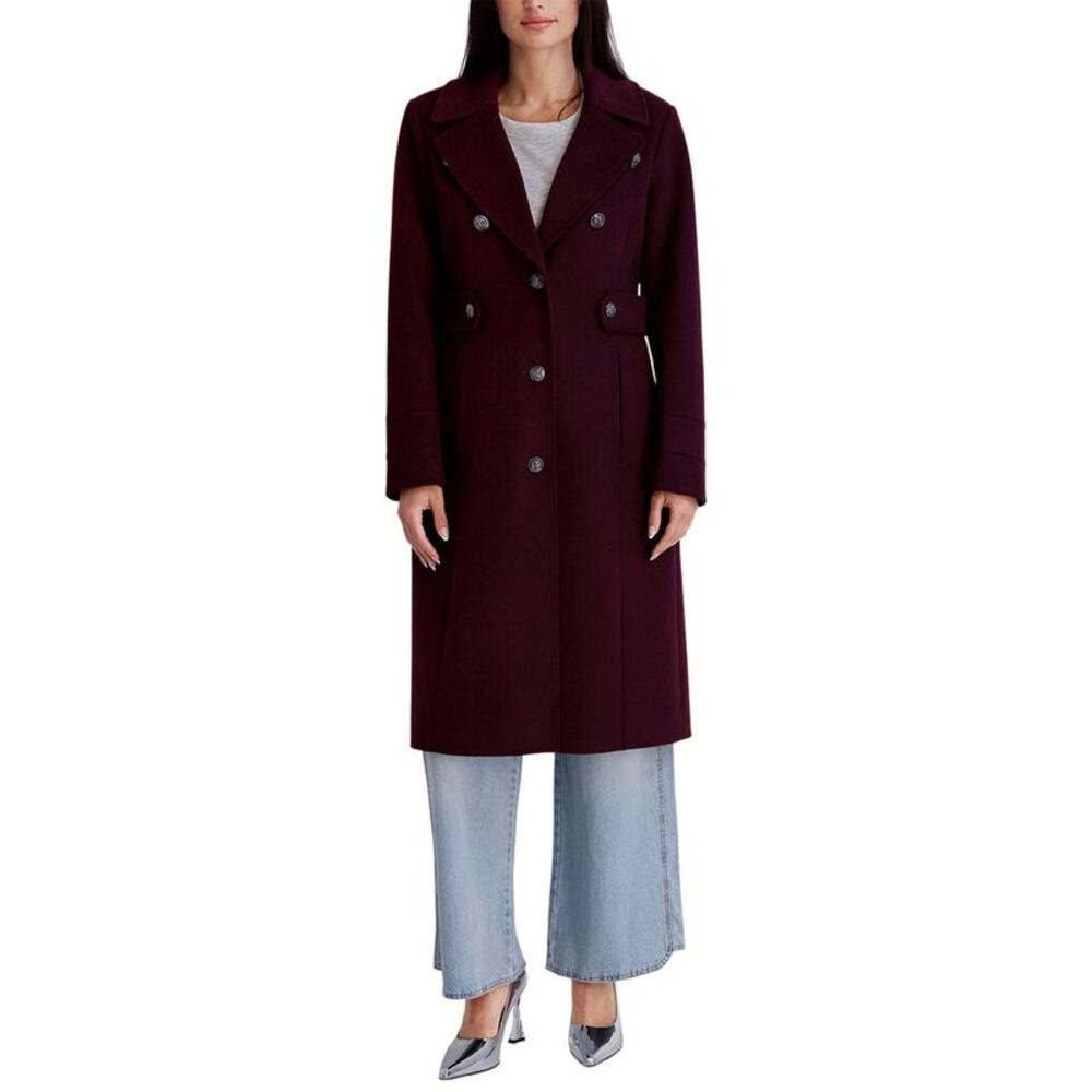Kenneth Cole Womens  Long Wool-Blend Jacket